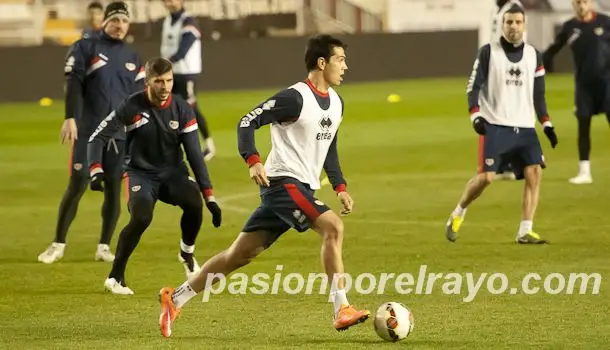 El Rayo se ejercita en el estadio para preparar el duelo con el Levante