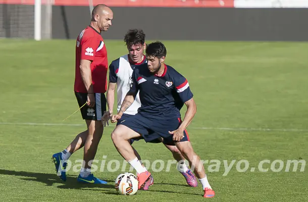 El Rayo entrenó en el estadio de cara al partido del lunes con el Getafe