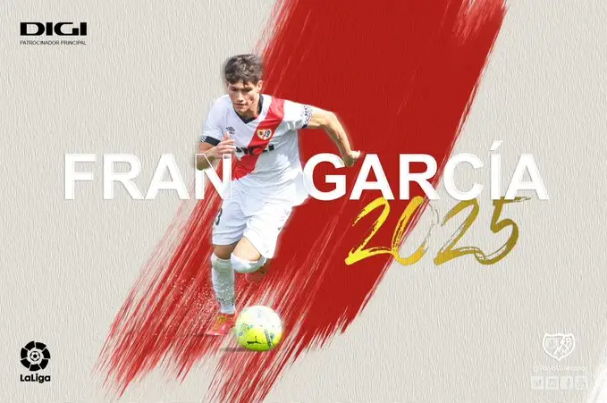 El Rayo hace oficial la noticia adelantada por PxR el 22 de junio: Fran García se queda en Vallecas