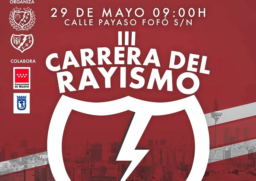 La III Carrera del Rayismo se celebrará en el 98º aniversario del Rayo y terminará en el Estadio de Vallecas