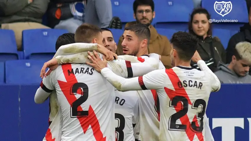 El Rayo Vallecano ganó al Espanyol a domicilio en Primera por primera vez en 45 años