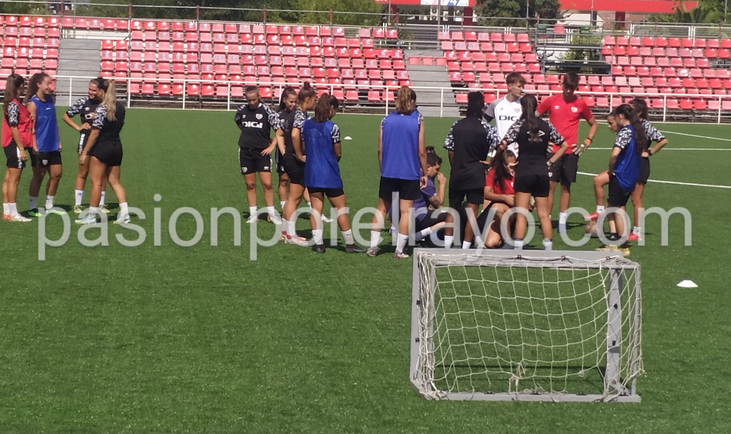Susto en el Rayo Vallecano Femenino con el tobillo de Ana De Murga