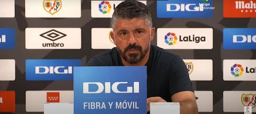 Gattuso, tras el Rayo 2-1 Valencia: «Hoy el Rayo ha merecido ganar 4-0 o 5-0 y nos han perdonado»