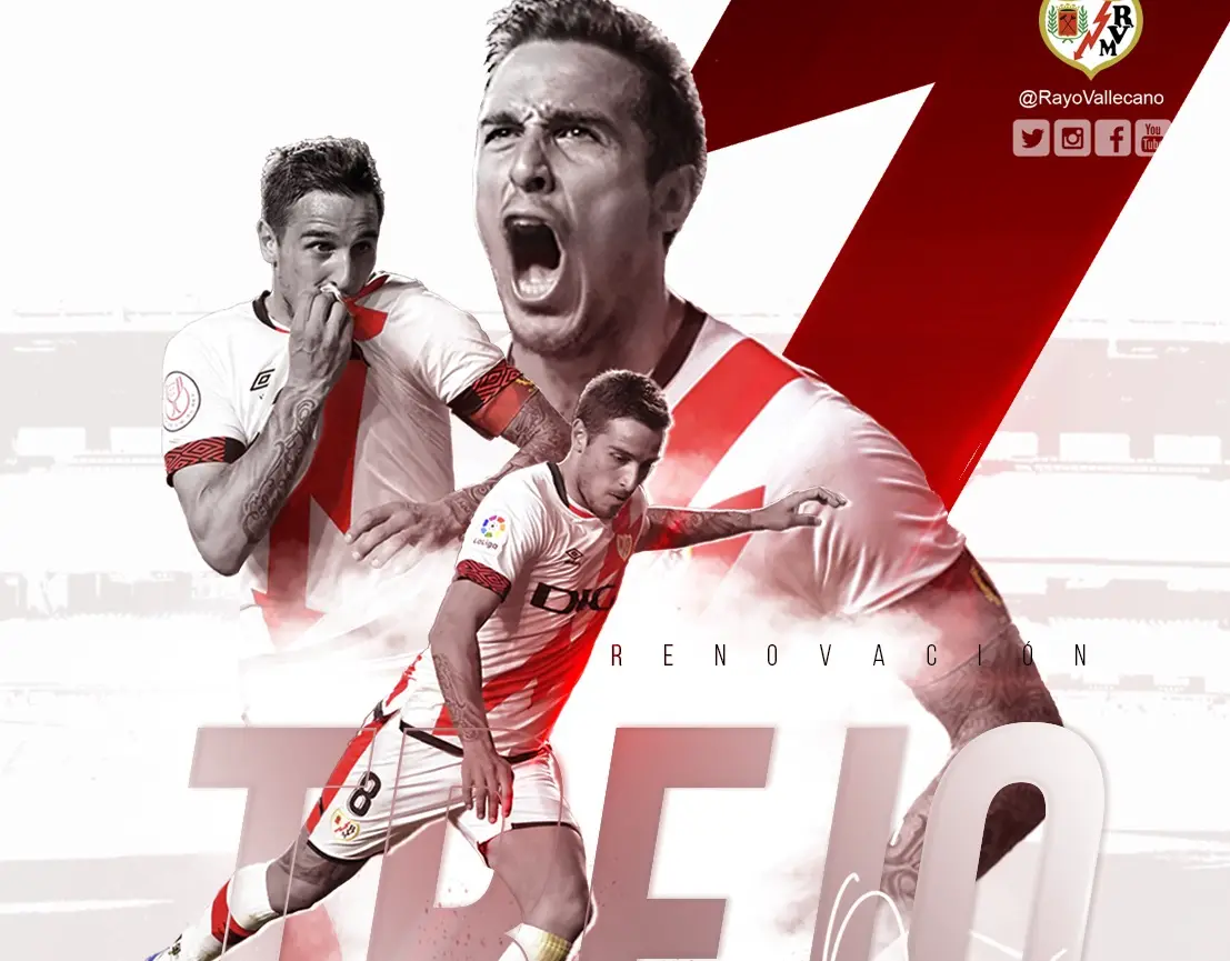 Trejo renueva hasta 2024 y será el capitán del centenario: «En el Rayo te quieren por lo que das, no por los resultados»