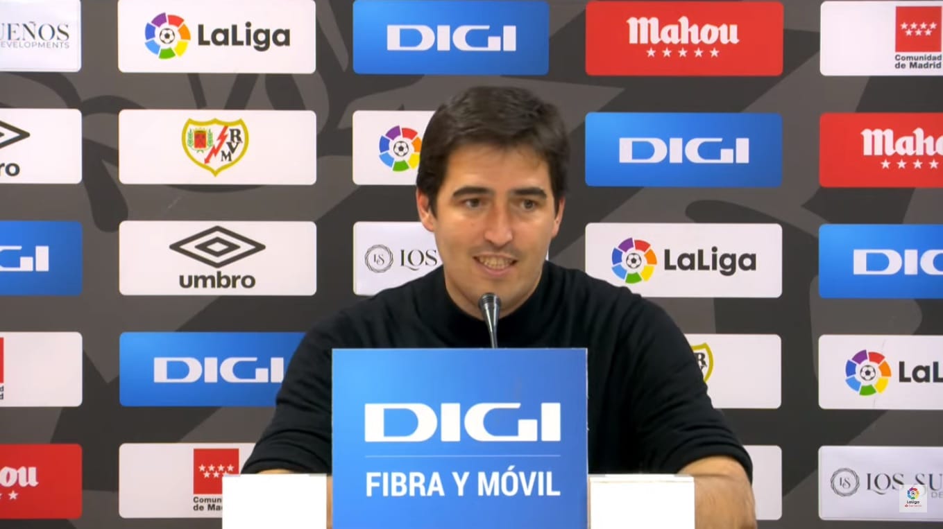 Iraola, tras el Rayo 3-2 Real Madrid: «El ambiente en Vallecas es una pasada y no solo hoy contra el Madrid»