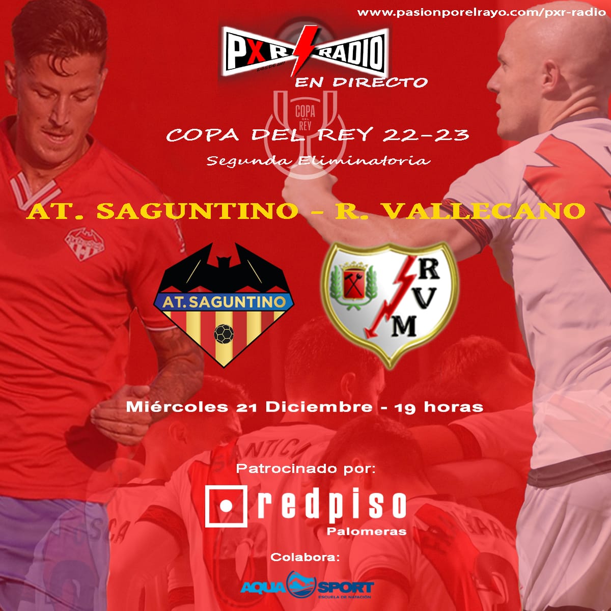 ¡¡Vive el At. Saguntino – Rayo Vallecano en directo en PxR Radio!!