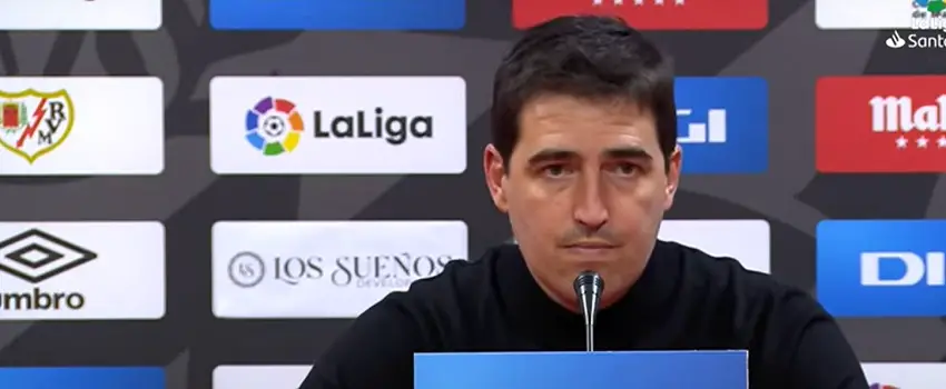 Andoni Iraola tras el Rayo 0-0 Athletic: «Si los delanteros tienen ocasiones es cuestión de tiempo que lleguen los goles»