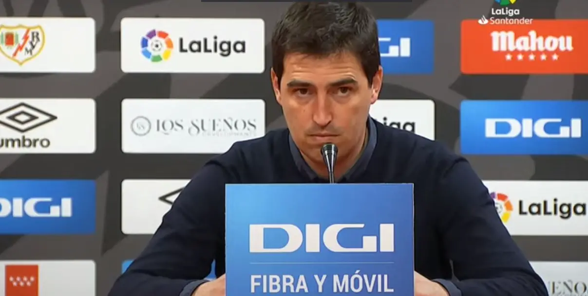 Iraola, tras el Rayo 2-2 Girona: «La decisión de tirar el penalti ha sido de Trejo e Isi»