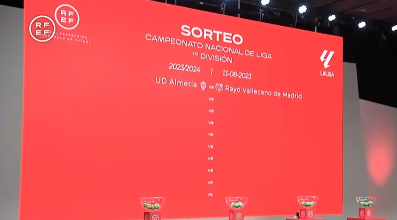 El Rayo Vallecano comenzará la Liga 23/24 contra el Almería y la acabará contra el Athletic Club