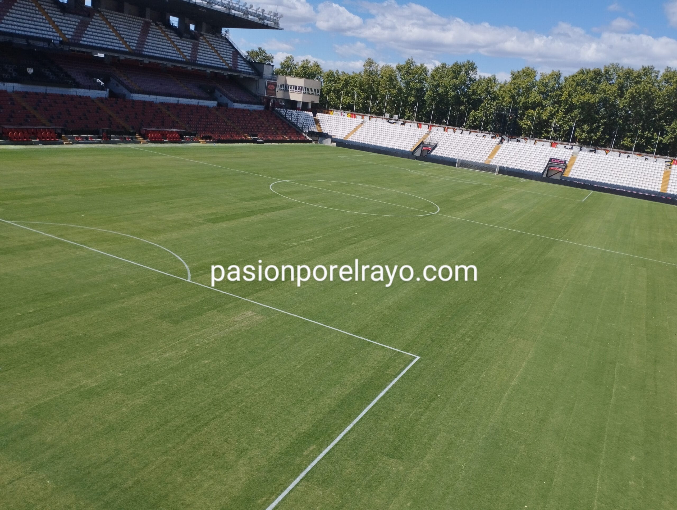 Así está el césped del estadio de Vallecas a 24 horas del Rayo Vallecano – Atlético de Madrid