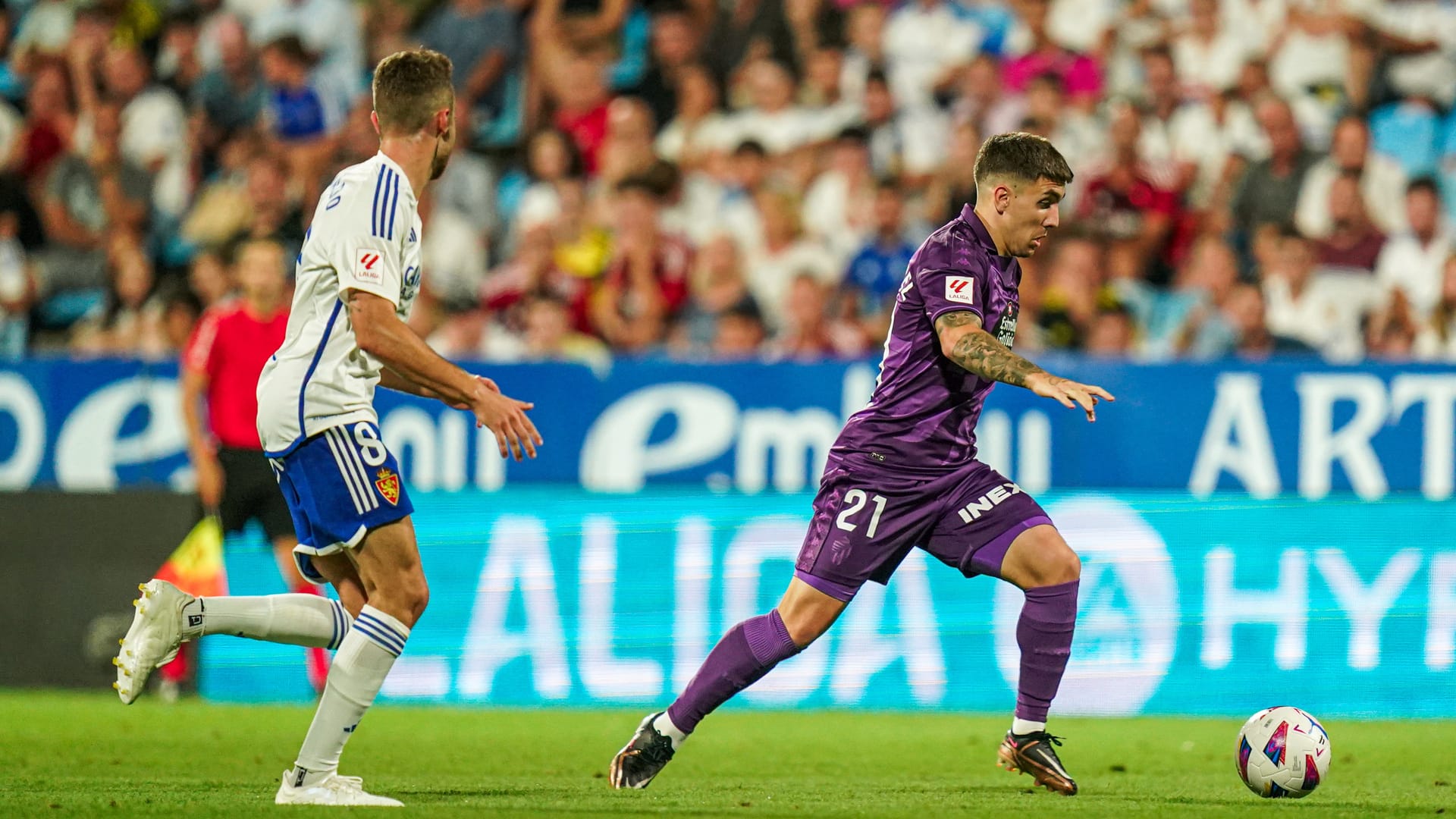 Joni Montiel debutó con el Valladolid en la derrota ante el Zaragoza