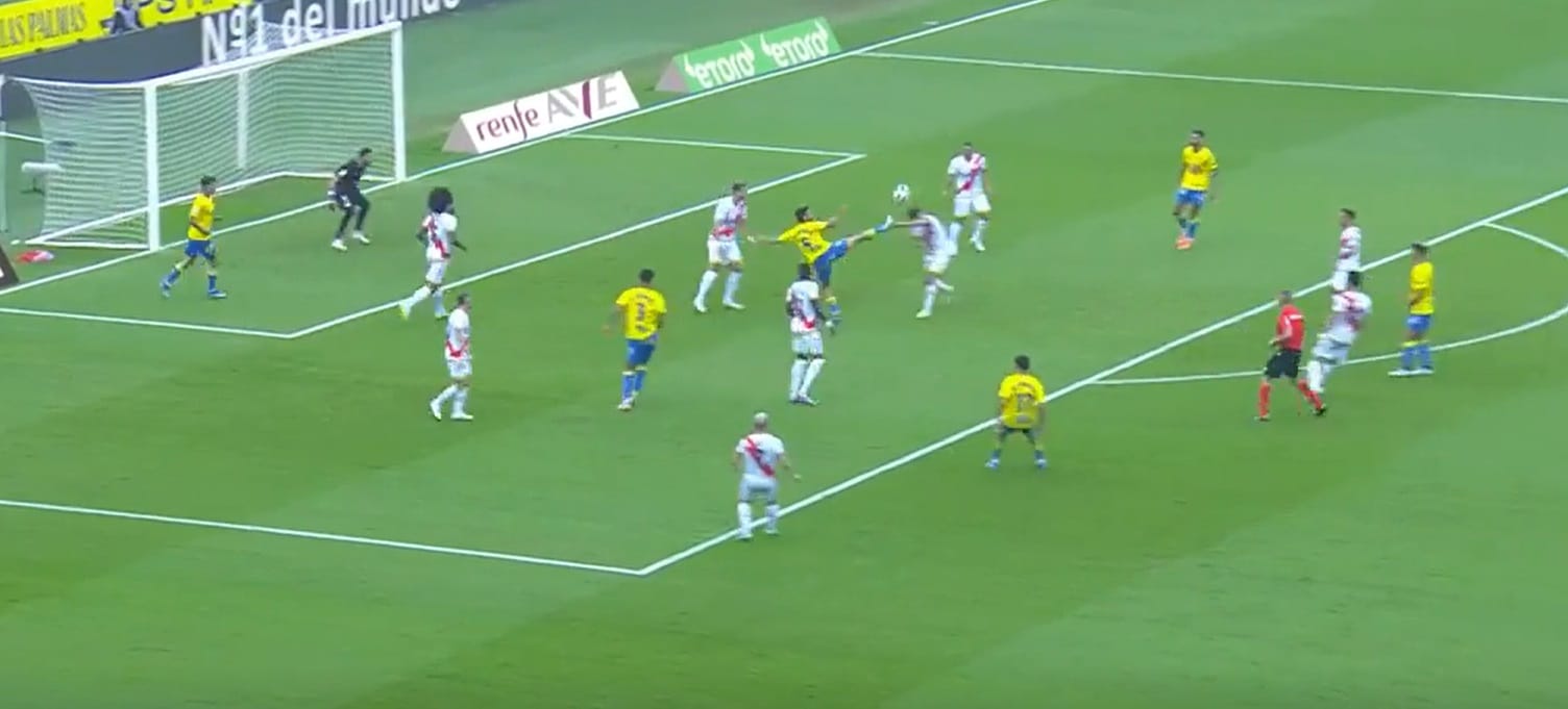 El Rayo pidió falta previa a la señalización del penalti a favor de Las Palmas