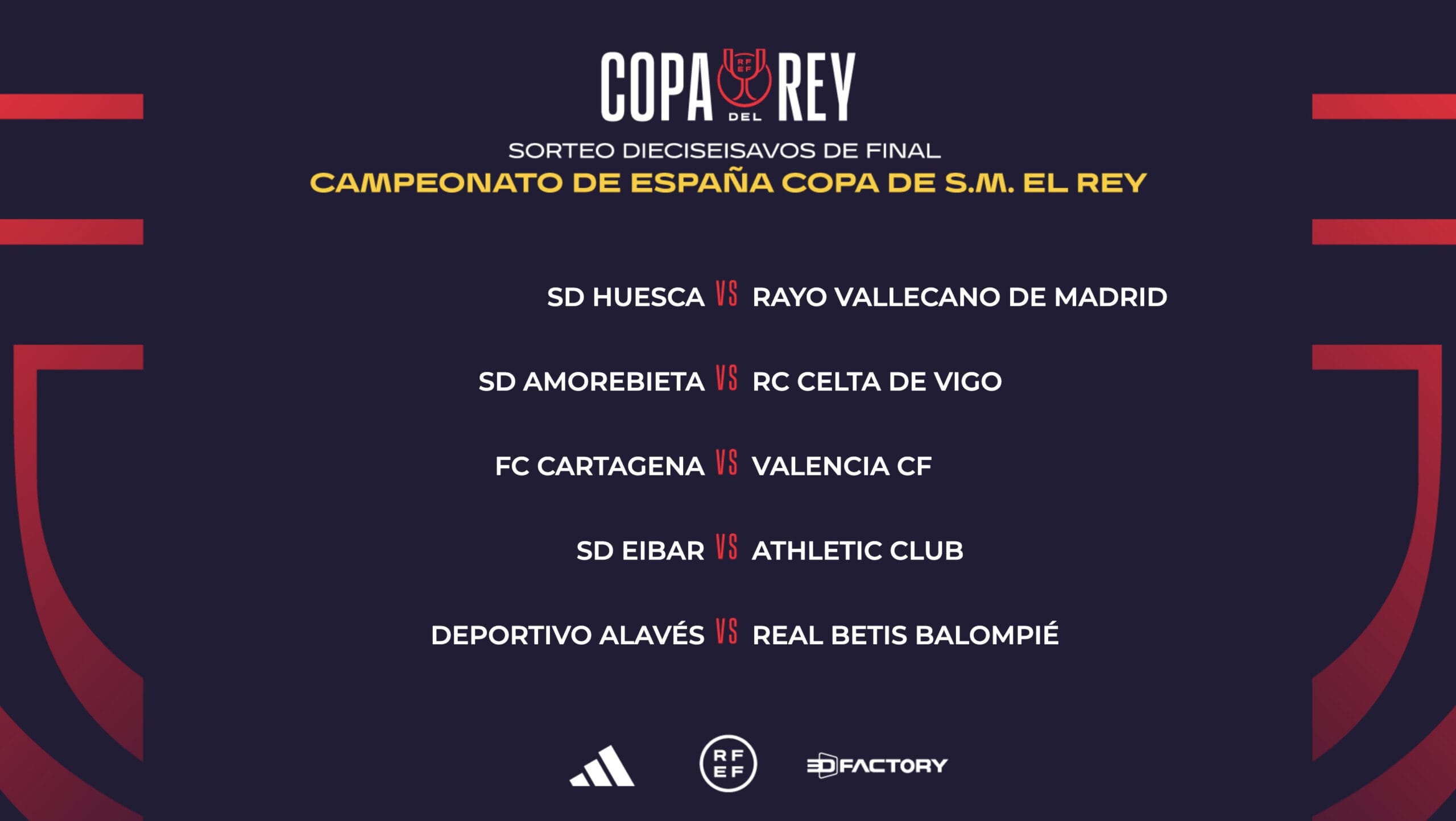El Rayo se enfrentará al Huesca en 1/16 de final de la Copa del Rey