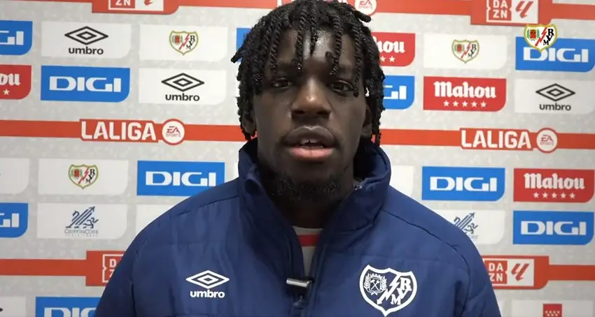 Nteka tras el Rayo 0-1 Valencia: «He visto al equipo luchar y darlo todo y eso es buena señal»