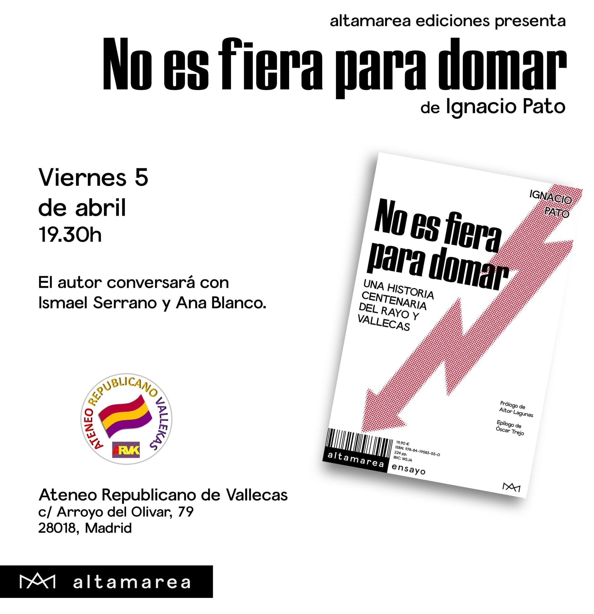 Ana Blanco e Ismael Serrano, en la presentación del libro ‘No es fiera para domar’