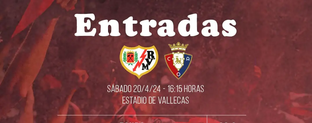 A la venta las entradas para el Rayo Vallecano – Osasuna