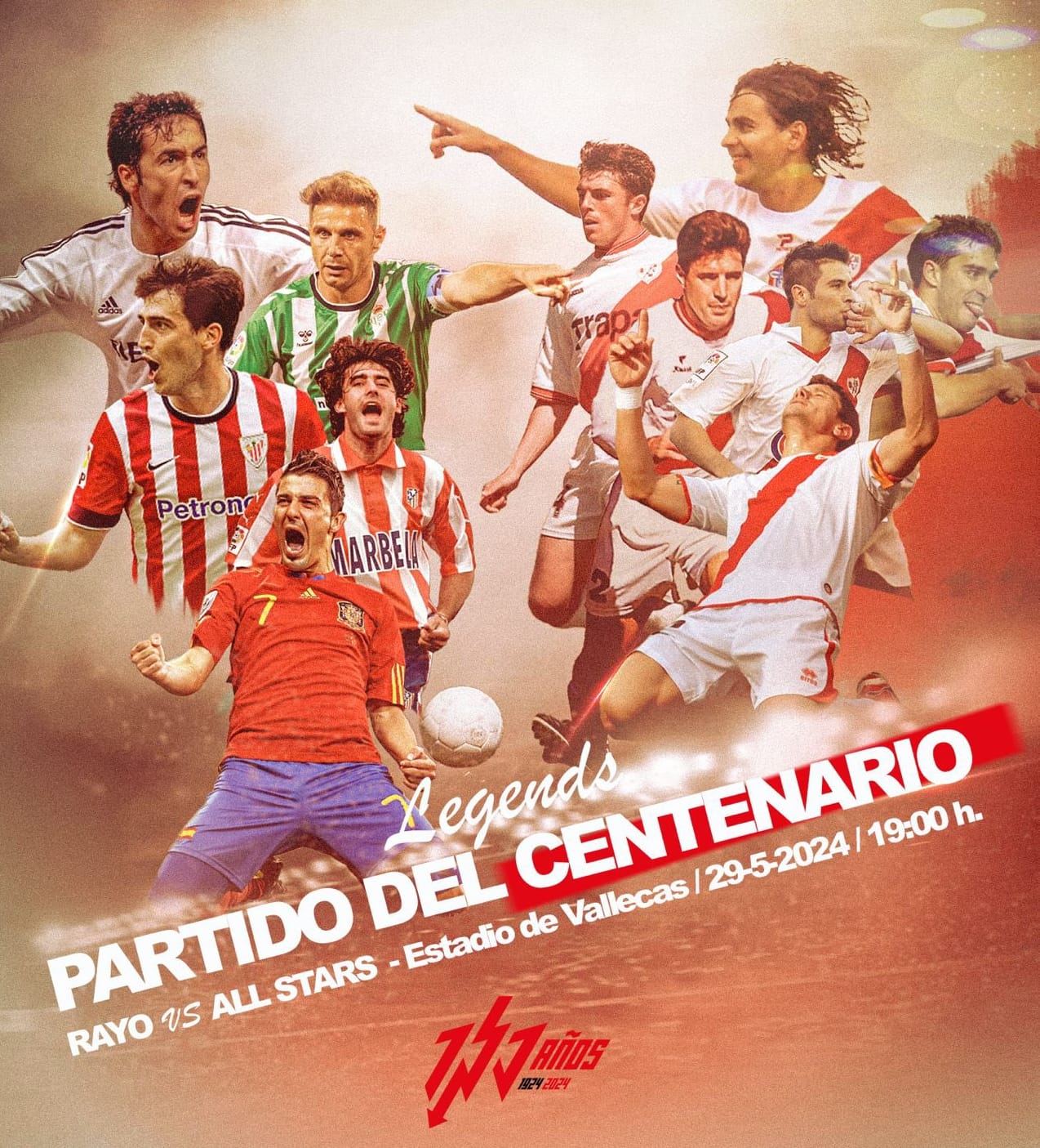 El Rayo Vallecano vivirá el regreso de Michel, Michu, Tamudo, Deli, Coke, Lopetegui… en su centenario