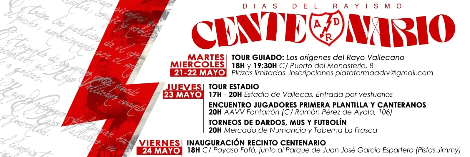 La Plataforma ADRV desvela el cartel completo de actividades de los Días del Rayismo