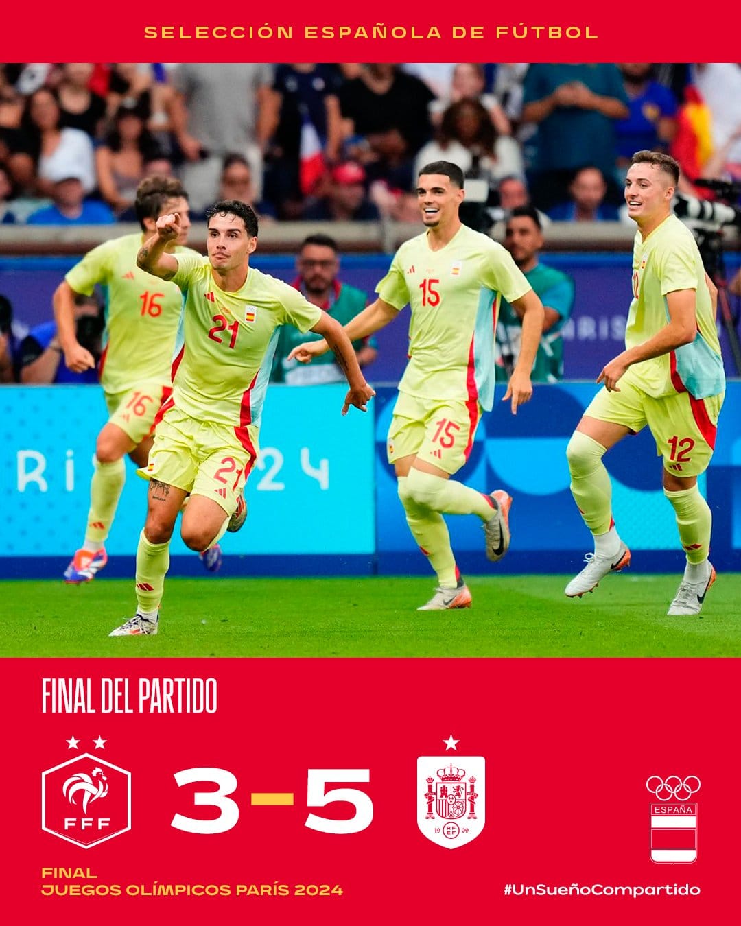 Camello hace campeona olímpica a la Selección Española marcando dos goles en la final