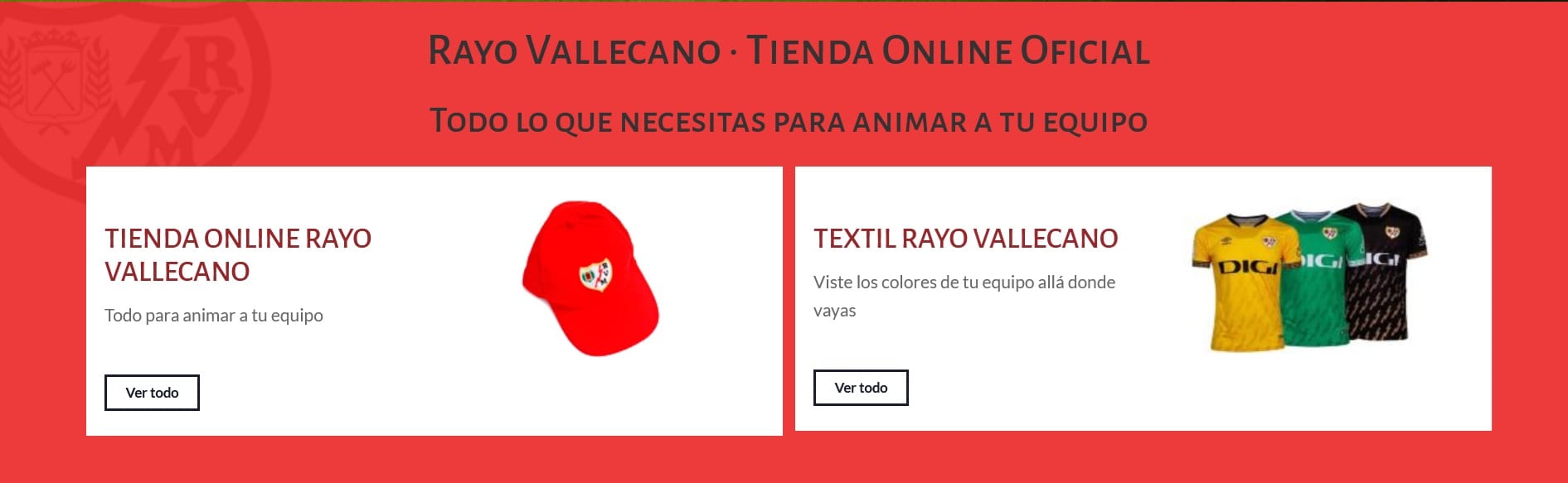 El Rayo Vallecano sigue sin nueva tienda oficial física y online en su centenario 6 TIENDA ONLINE