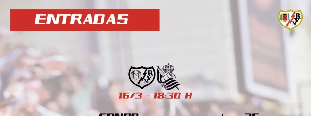 Entradas Rayo Vallecano – Real Sociedad: De 35 a 125€ a la venta este viernes