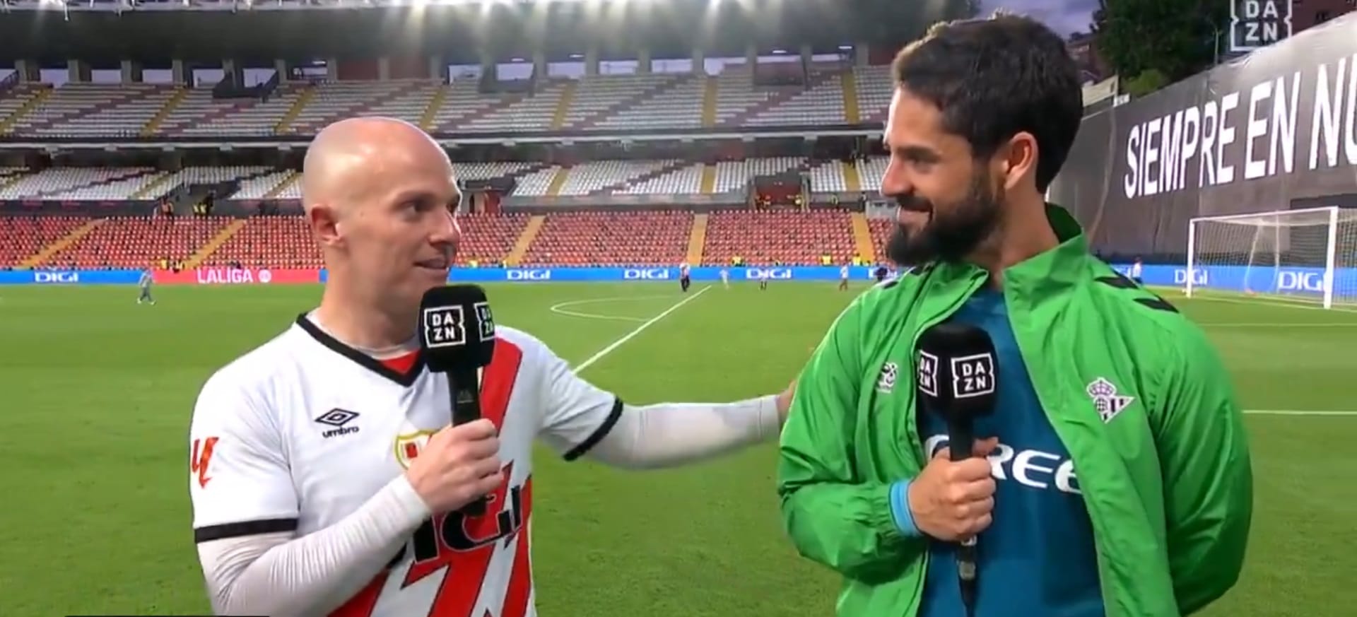 Los elogios de Isi e Isco y la confianza del vestuario del Rayo