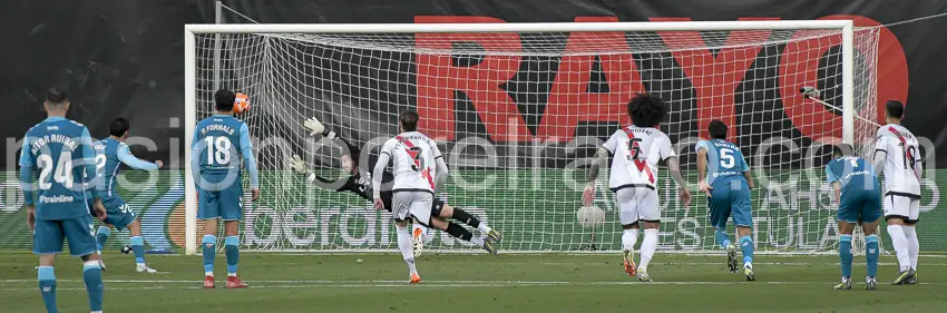 El Rayo Vallecano sufrió su séptimo penalti en contra esta temporada