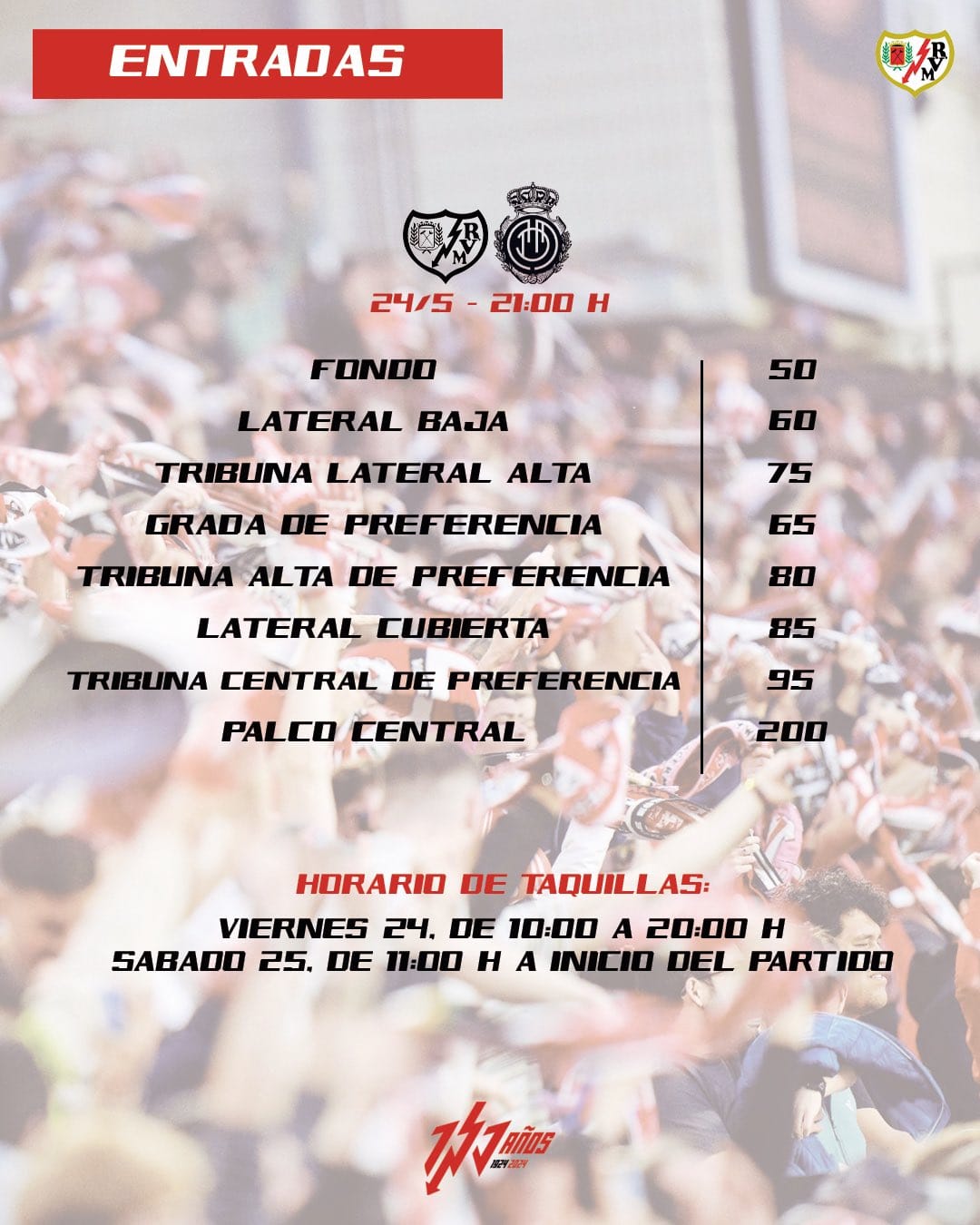 Precios ‘impopulares’ para el último partido del año