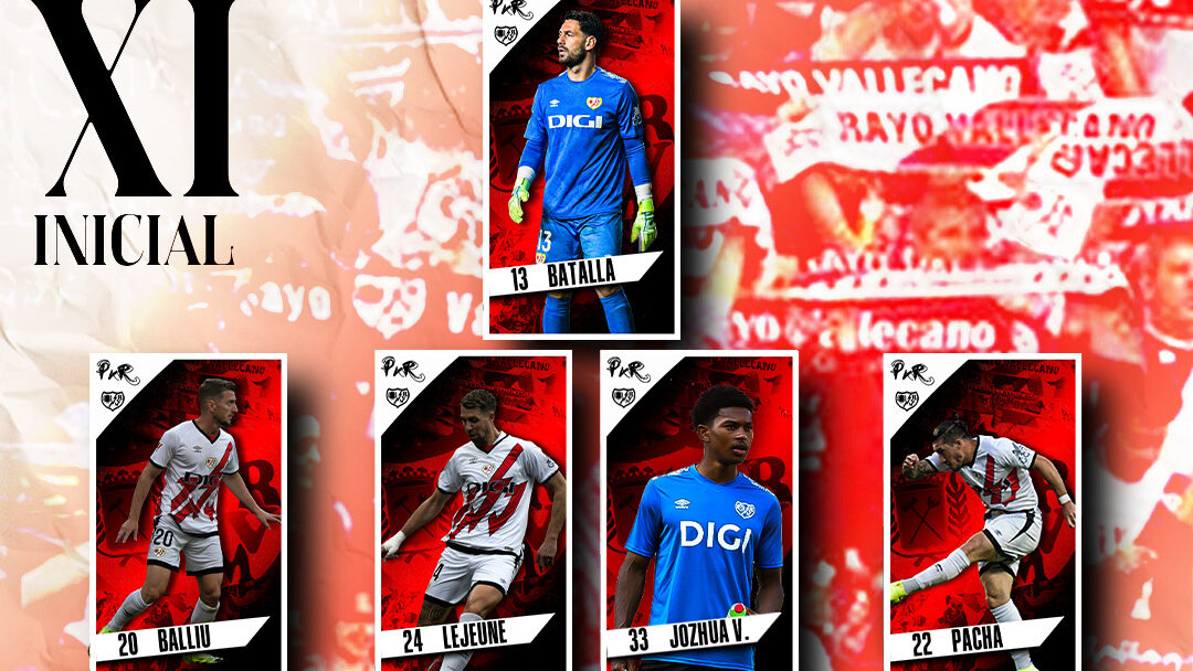 Once titular del Rayo Vallecano contra el Neman Grodno