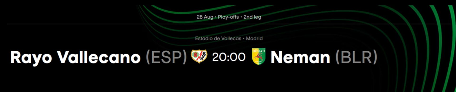 El Rayo Vallecano jugará en Vallecas contra el Neman Grodno