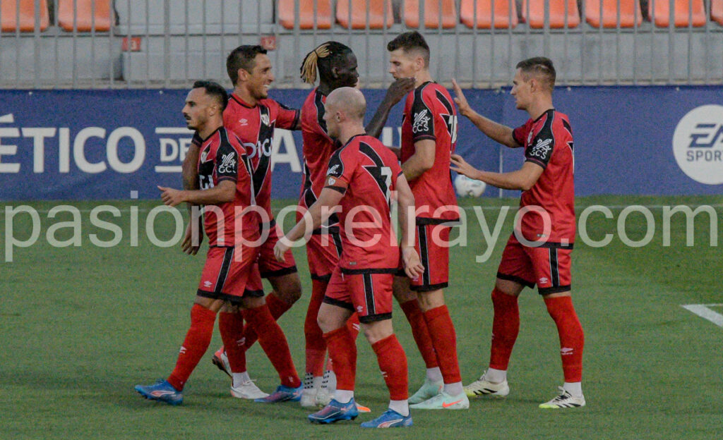 celebración gol rayo contra atletico madrid