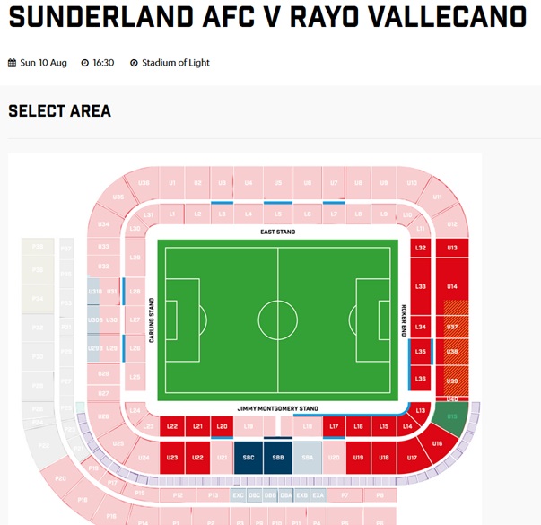 Entradas Sunderland – Rayo Vallecano: precio, cómo y dónde comprarlas