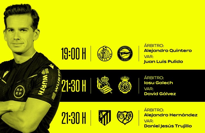 Árbitros del Atlético de Madrid – Rayo Vallecano