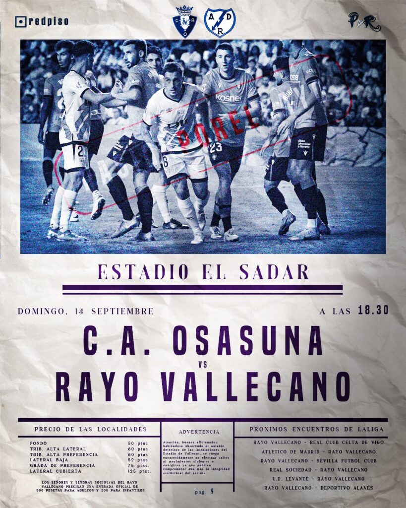 Cartel Osasuna - Rayo