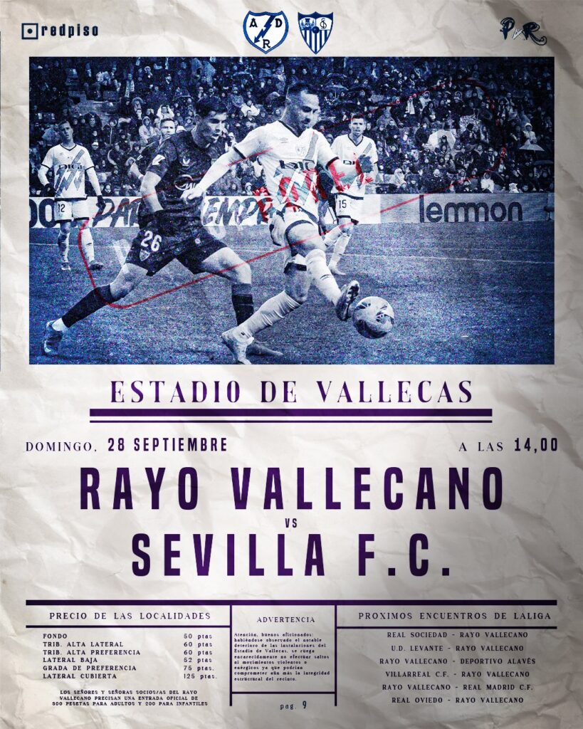 Cartel Rayo Vallecano - Sevilla