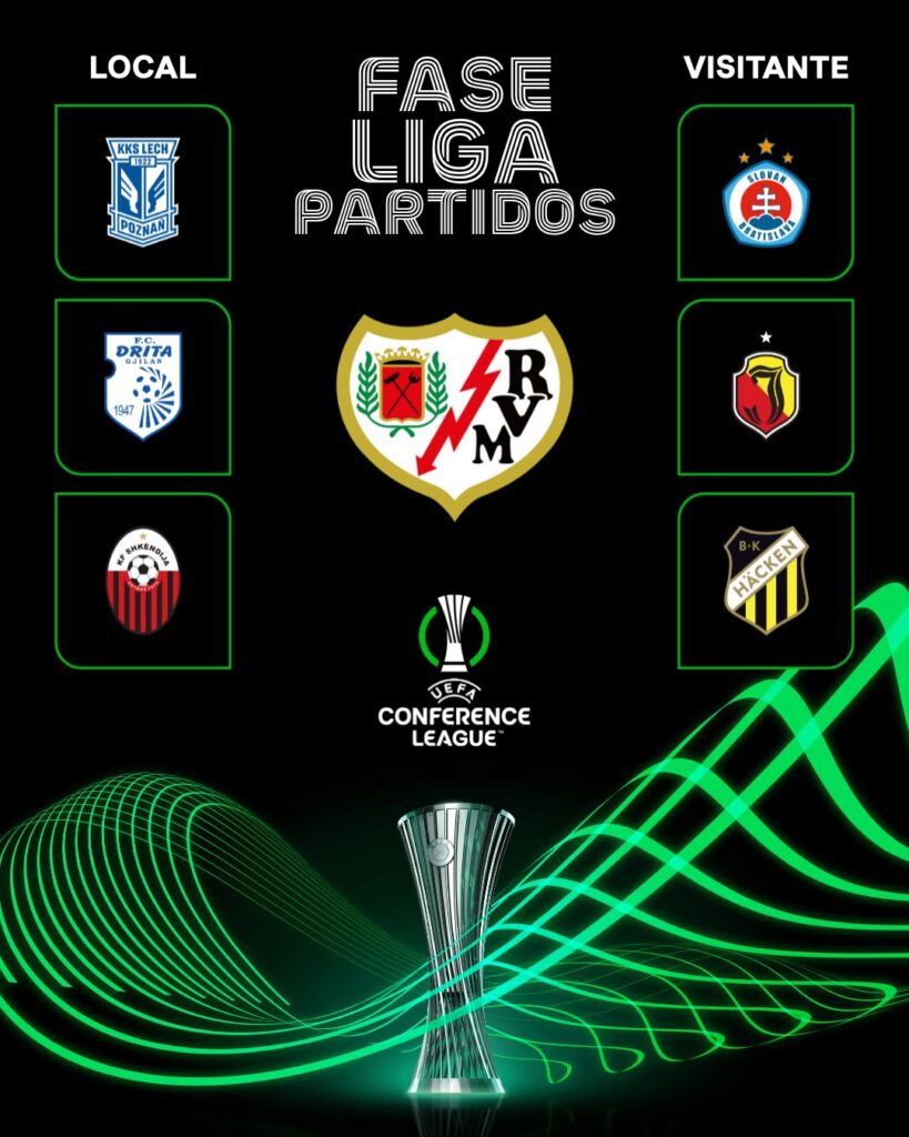 Pasión por el Rayo Radio retransmitirá el Hacken - Rayo Vallecano desde Gotemburgo 6 Cartel Rayo Vallecano Conference League