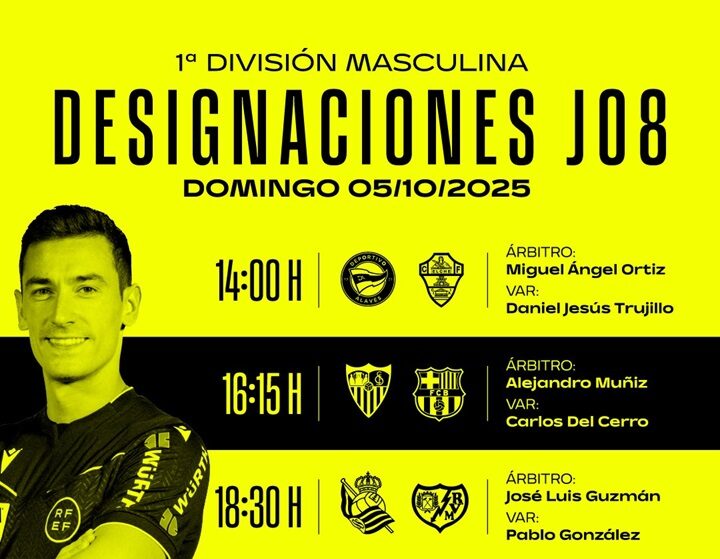 Árbitros Real Sociedad – Rayo Vallecano (jornada 8)