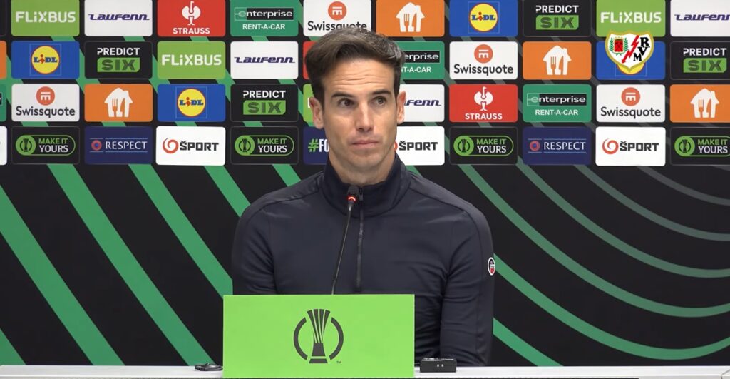 Íñigo Pérez, tras el Slovan - Rayo Vallecano