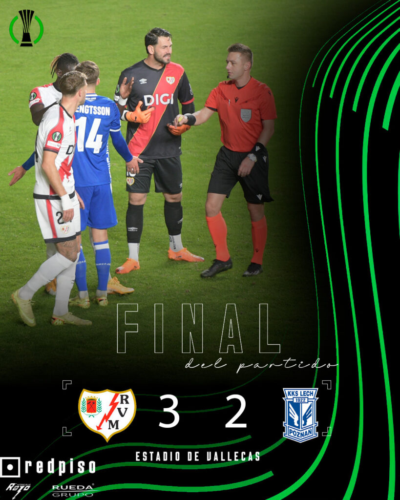 Rayo Vallecano 3-2 Lech Poznan: Remontada a la vallecana 11 Cartel del Rayo - Lech Poznan