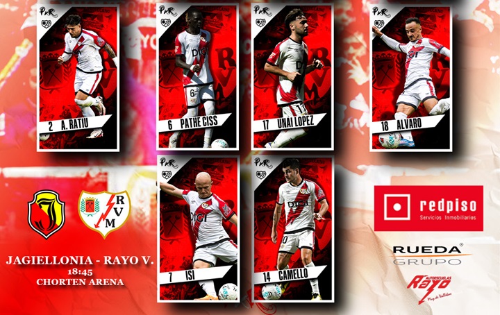 Alineación del Rayo Vallecano contra el Jagiellonia (jornada 5)