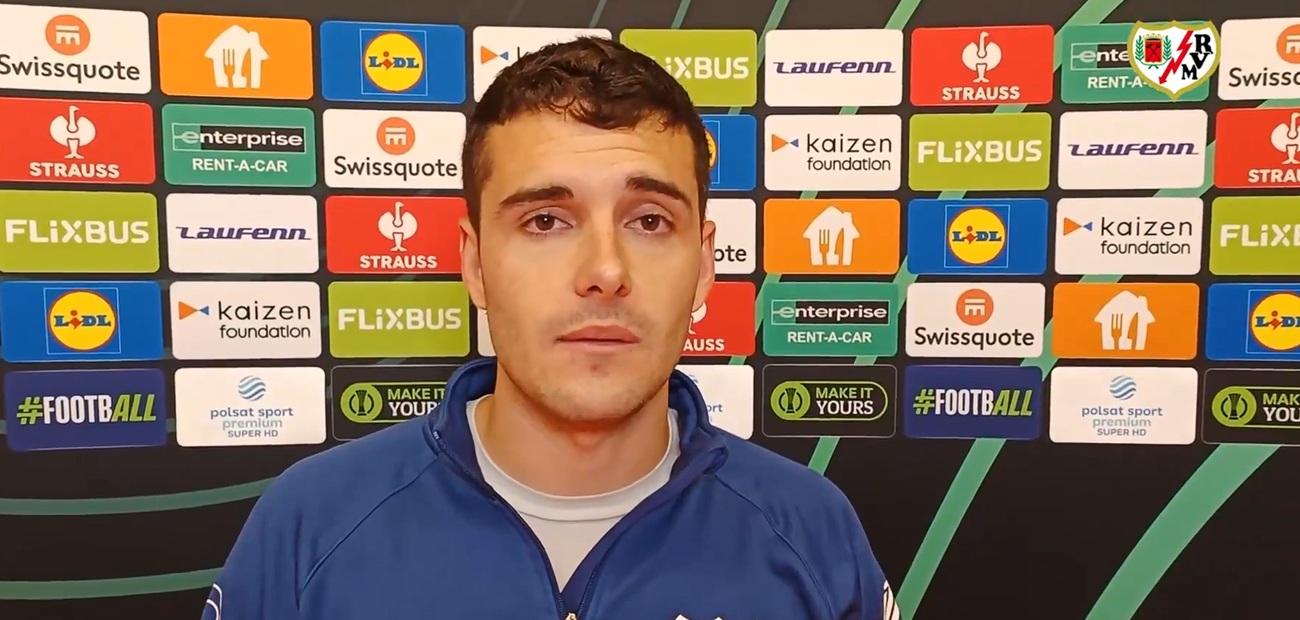 Camello tras el Jagiellonia 1-2 Rayo: «Posiblemente es la victoria más importante de la historia del Rayo»