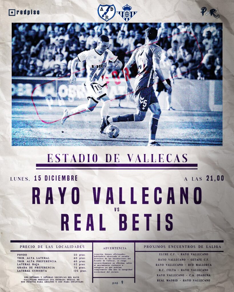 Cartel Rayo Vallecano - Betis