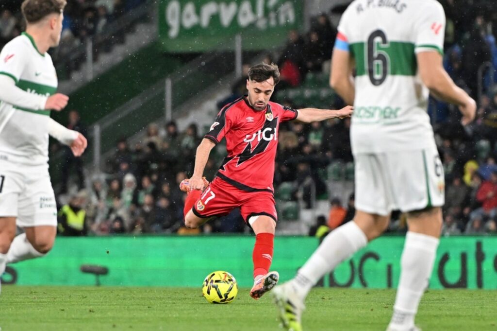 Unai López, en el Elche 4-0 Rayo Vallecano