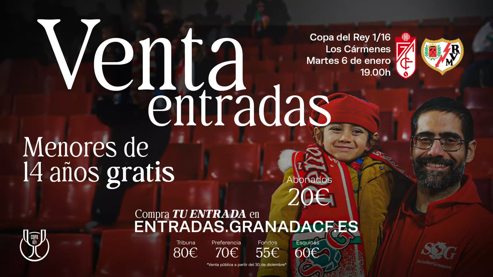 El Granada ya vende las entradas para el partido de Copa con el Rayo