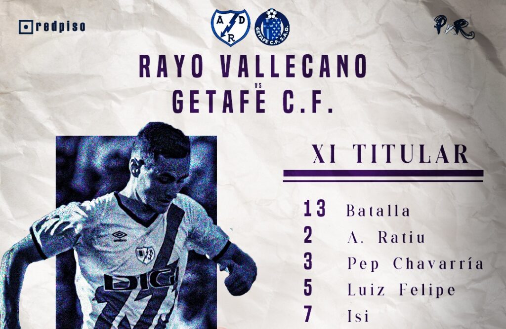Alineación Rayo Vallecano contra el Getafe (c) Pasión por el Rayo