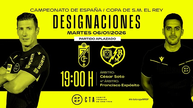 Árbitros del Granada - Rayo Vallecano