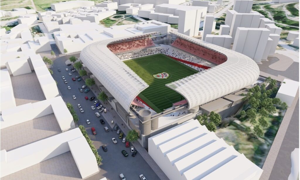Proyecto del estudio de arquitectura AGAS del estadio de Vallecas