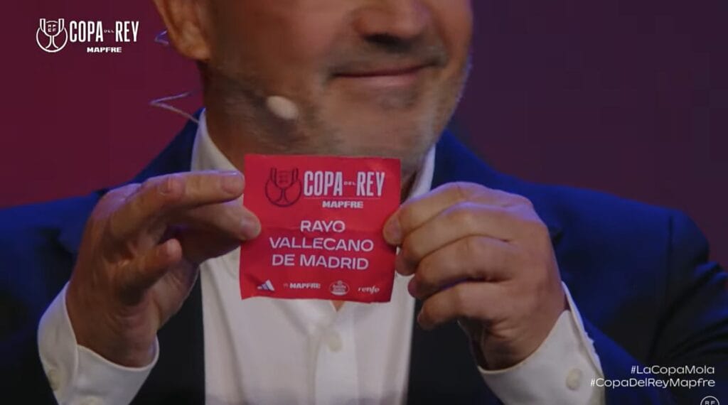 Bola del Rayo Vallecano en el sorteo de octavos de Copa del Rey