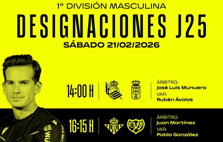 Árbitros del Betis – Rayo Vallecano (jornada 25)