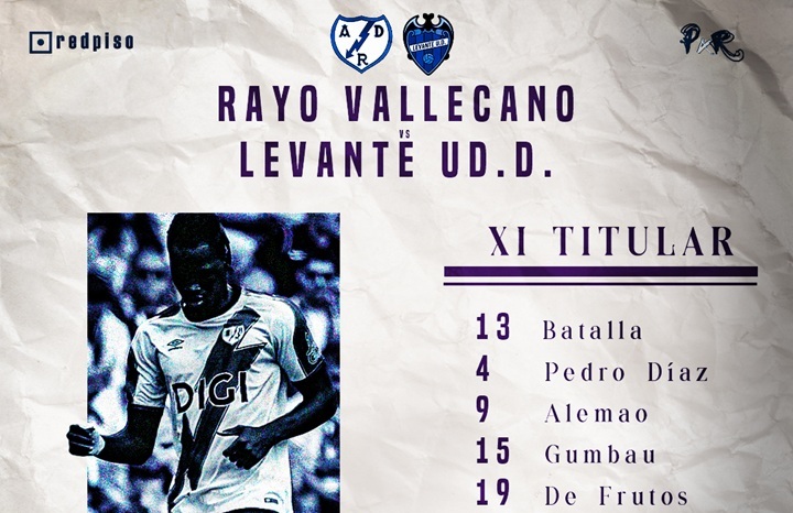 Alineación Rayo Vallecano - Levante (c) Pasión por el Rayo